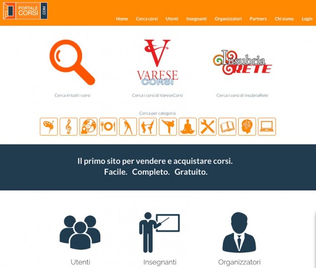 nuovo portale varesecorsi, pubblicizzato da Giorgio Giorgetti, personal chef a Varese