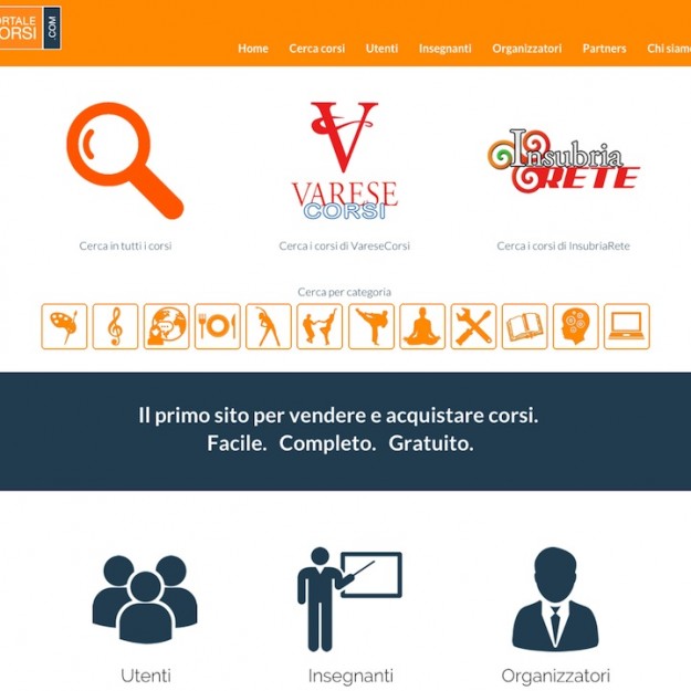 nuovo portale varesecorsi, pubblicizzato da Giorgio Giorgetti, personal chef a Varese