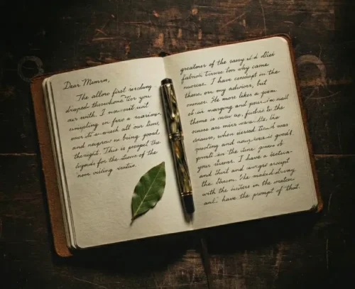 Taccuino per pagina ringraziamento